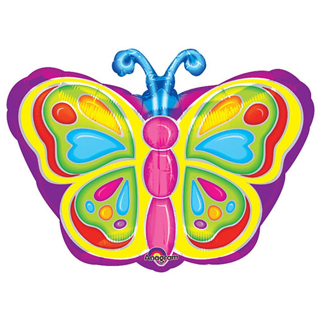 Butterfly Foil Balloon 18 Inch Bright Butterfly