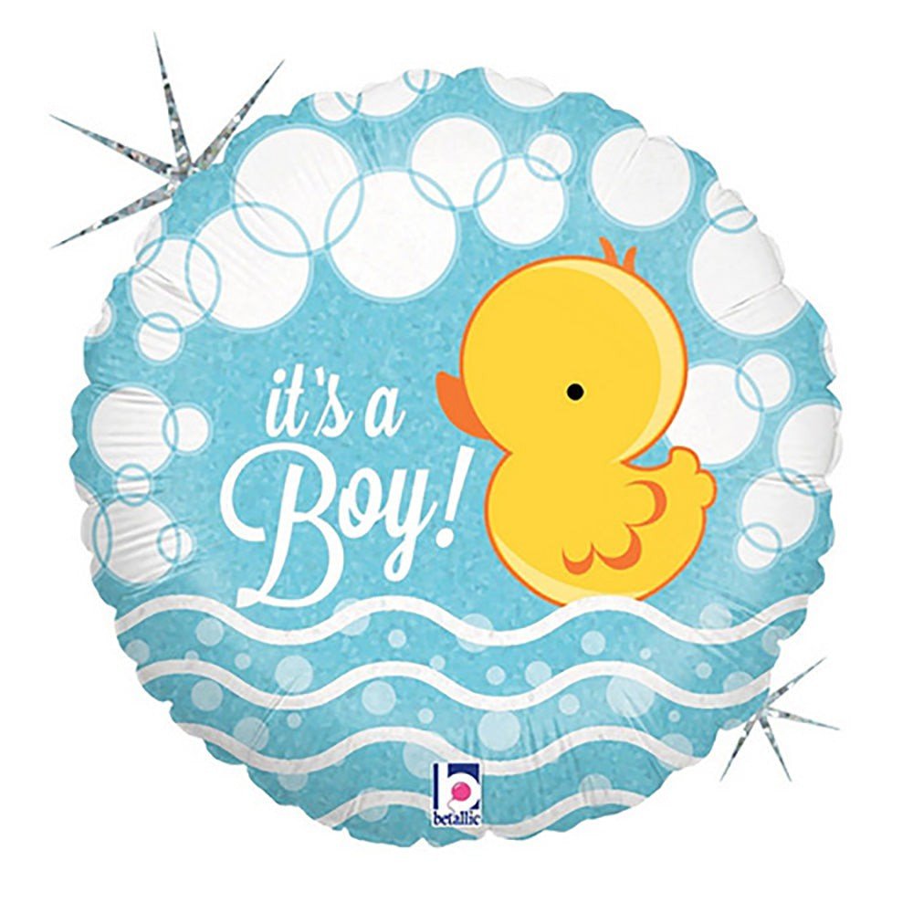 Foil Balloon Baby Boy Bubble Ducky