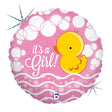 Foil Balloon Baby Girl Bubble Ducky