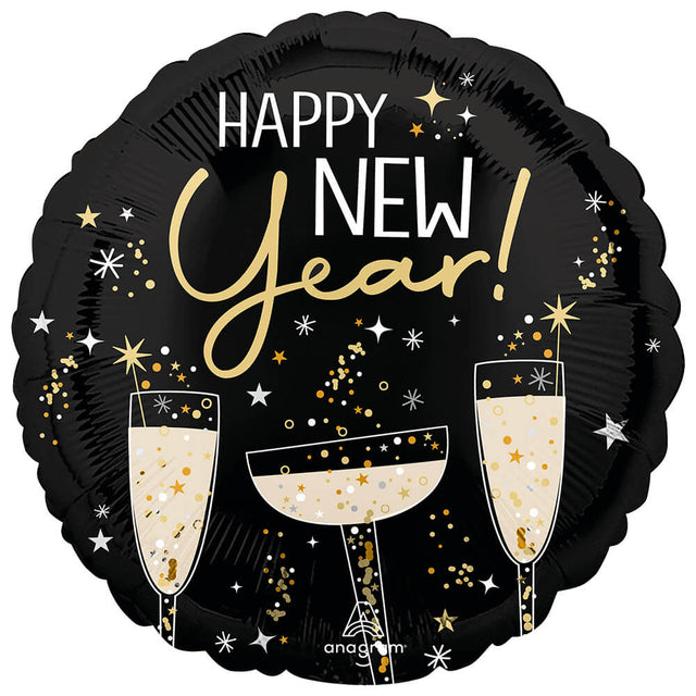 Foil Balloon Bubbly New Year 18 Inch