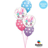 Bunny Face Foil Balloon 18 Inch