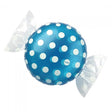 Foil Balloon 18 Inch Candy Wrapper Ends Light Blue White Polka Dots