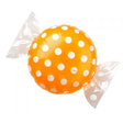 Foil Balloon Candy Wrapper Ends Orange White Polka Dots