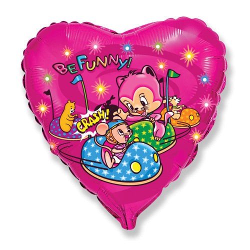 Foil Balloon Cat Funny Cars 18 Inch