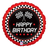 Foil Balloon Checkered Flag Birthday