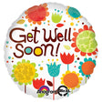 Get Well Foil Balloon 18 Inch Cheery Flowers