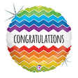 18 Inch Chevron Congratulations Foil Balloon