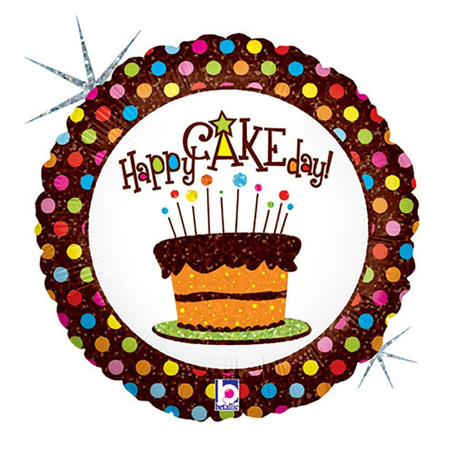 Foil Balloon Chocolate Birthday Cake