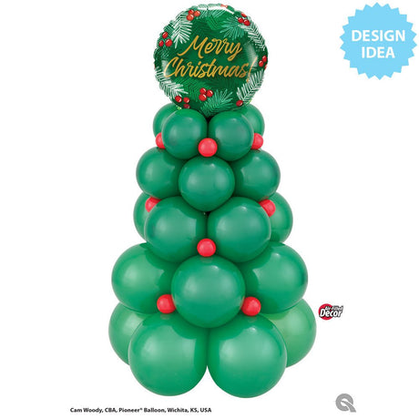 Christmas Foil Balloon 18 Inch Greens & Berries