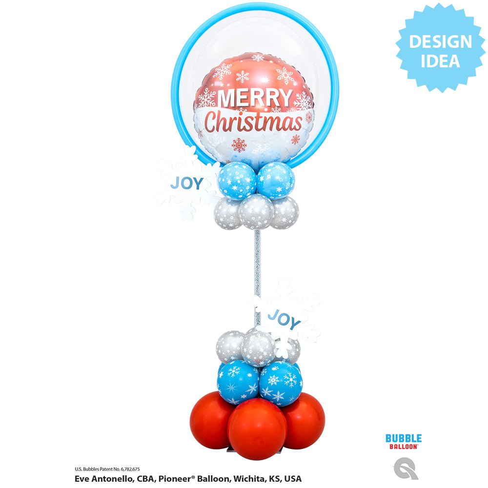 Christmas Snowflakes Red Foil Balloon