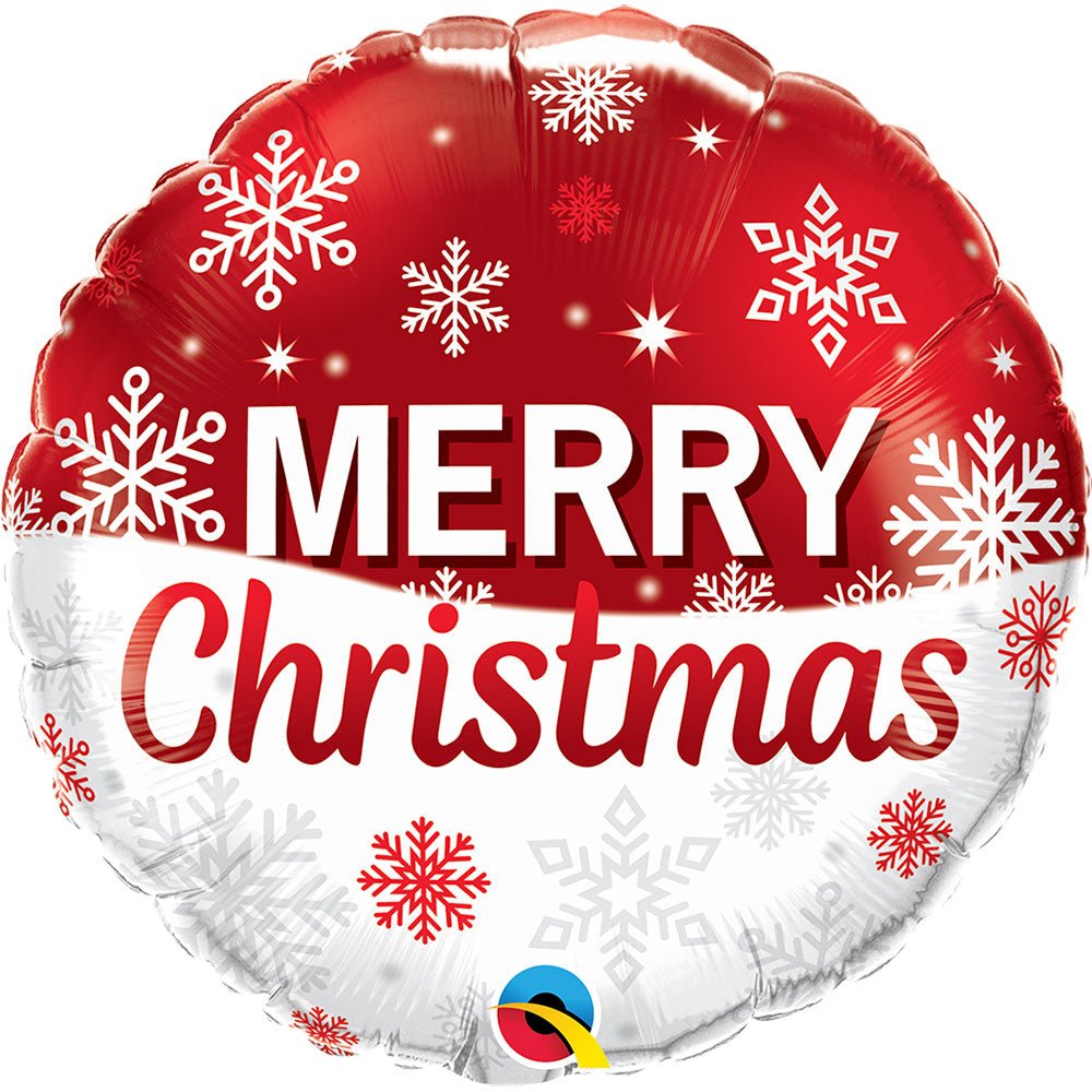 Christmas Snowflakes Red Foil Balloon