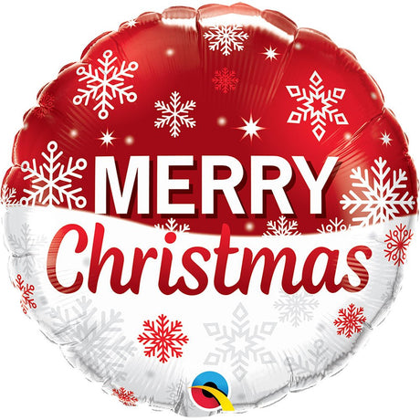 Christmas Snowflakes Red Foil Balloon