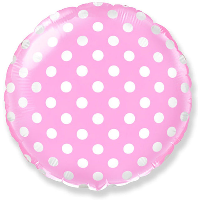 Foil Balloon Baby Pink Polka Dots