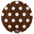 18 Inch Brown Dots Foil Balloon