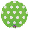 Foil Balloon 18 Inch Lime Dots