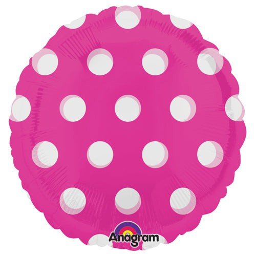 18 Inch Round Dots Pink Balloon