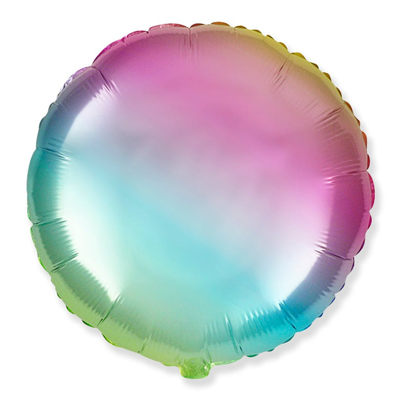 18 Inch Round Gradient Pastel Foil Balloon