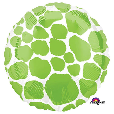 18 Inch Round Kiwi Giraffe Foil Balloon