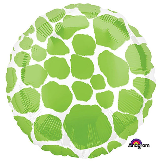18 Inch Round Kiwi Giraffe Foil Balloon