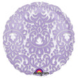 18 Inch Round Lilac Tapestry Foil Balloon