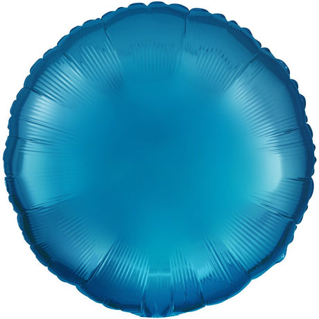 18 Inch Round Metallic Blue Foil Balloon