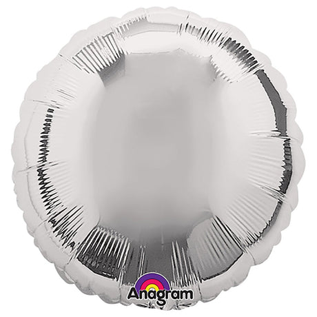 18 Inch Metallic Silver Foil Balloon