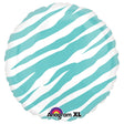Foil Balloon 18 Inch Round Robins Egg Blue Zebra