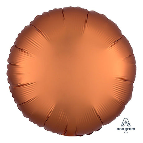 18 Inch Circle Satin Luxe Amber Foil Balloon