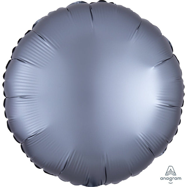 18 Inch Circle Satin Luxe Graphite Foil Balloon