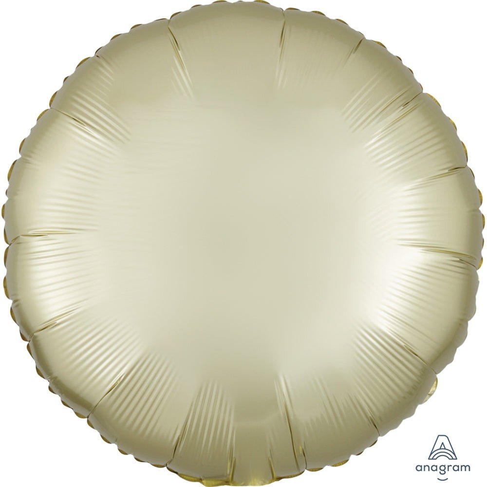 Foil Balloon 18 Inch Circle Satin Luxe Pastel Yellow