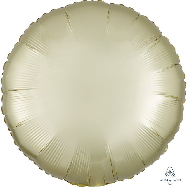 Foil Balloon 18 Inch Circle Satin Luxe Pastel Yellow