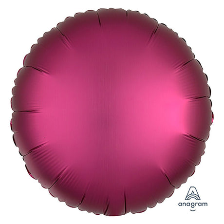 18 Inch Foil Circle Balloon - Satin Luxe Pomegranate