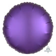 18 Inch Circle Satin Luxe Purple Royale Foil Balloon
