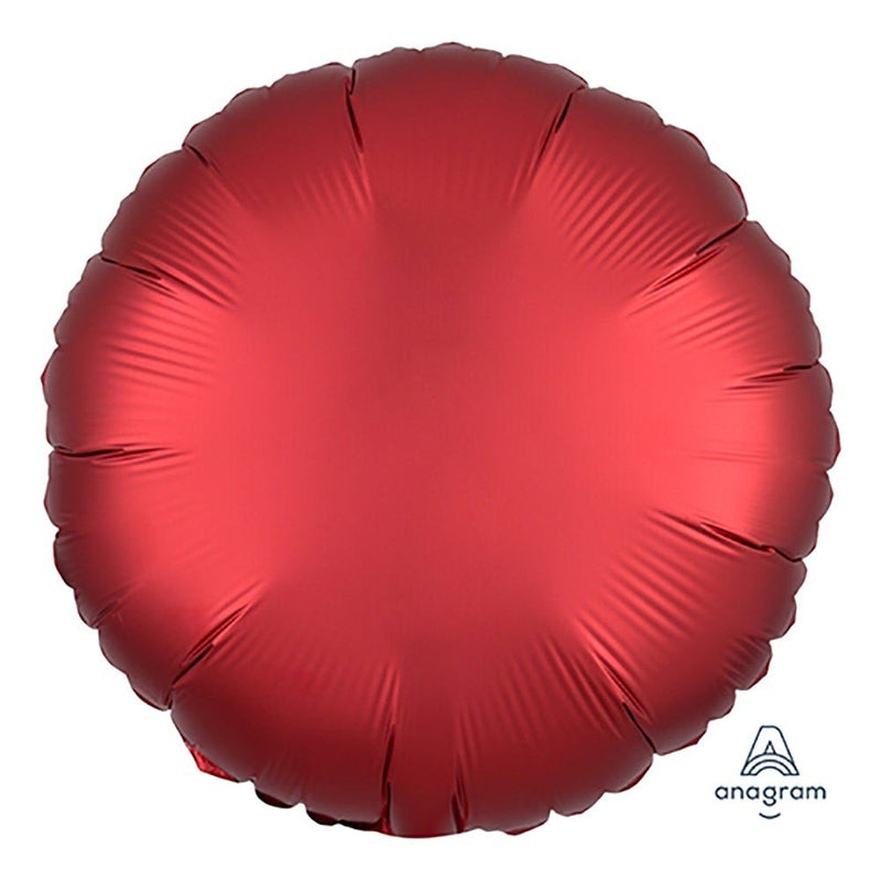 18 Inch Circle Satin Luxe Sangria Foil Balloon