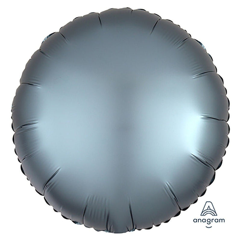 Foil Balloon 18 Inch Satin Luxe Steel Blue