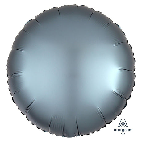 Foil Balloon 18 Inch Satin Luxe Steel Blue