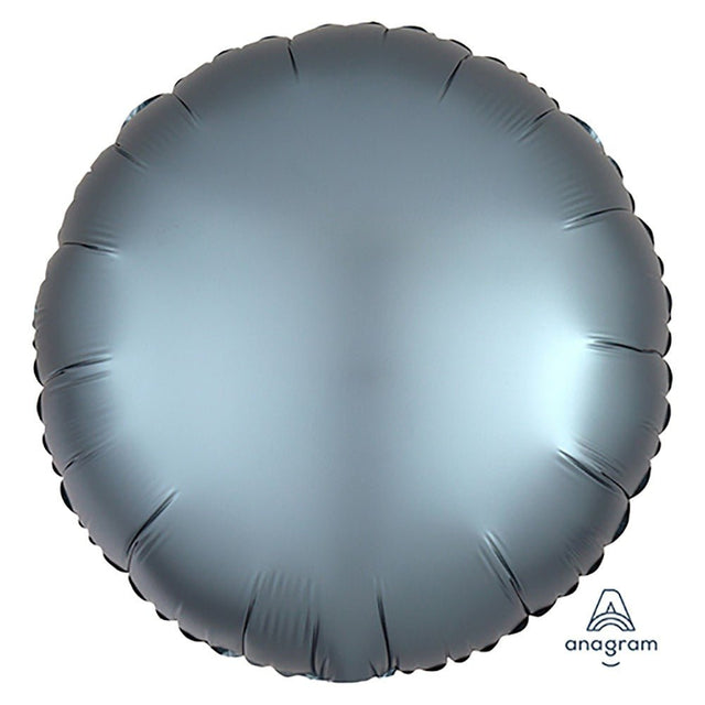 Foil Balloon 18 Inch Satin Luxe Steel Blue