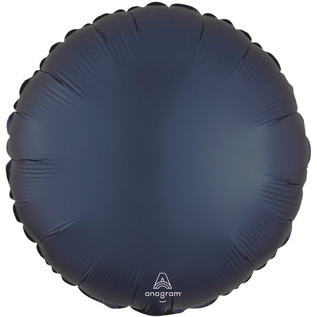 18 Inch Circle Satin True Navy Foil Balloon