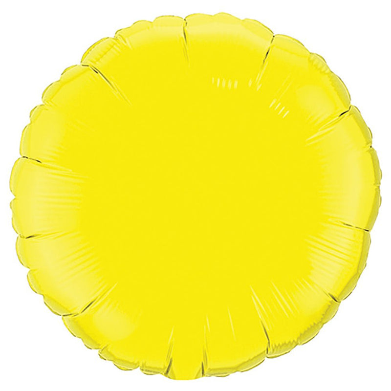 Foil Balloon 18 Inch Yellow Round