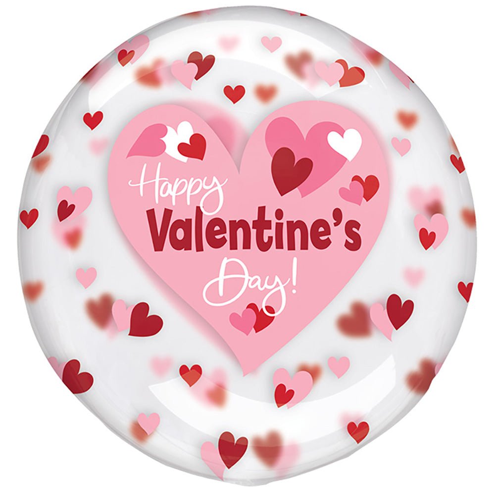 Foil Balloon Clear Valentine Playful Hearts