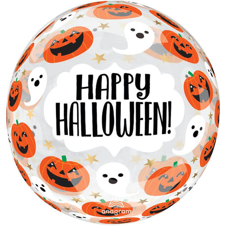 Halloween Plastic Balloon Clearz Pumpkins & Ghosts
