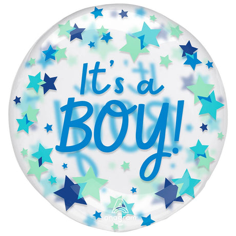 Clearz It's A Boy Stars Balloon