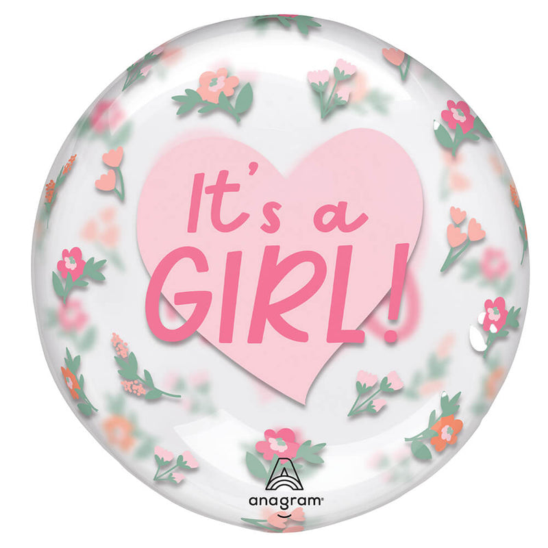 Balloon Girls Clearz It's a Girl Floral