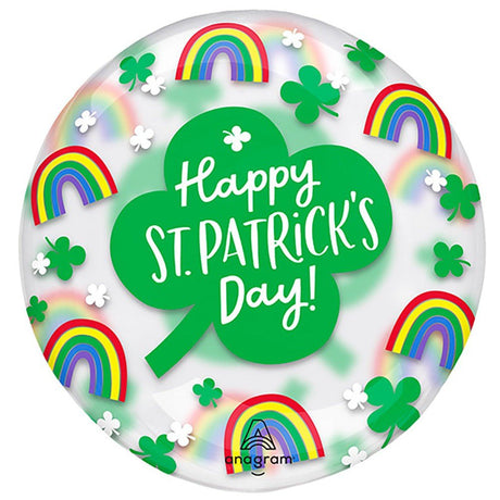 Foil Balloon Clearz Rainbows & Shamrocks