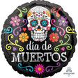 Foil Balloon Colorful Dia De Muertos 18 Inch