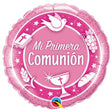 Foil Balloon 18 Inch Communion Rosado