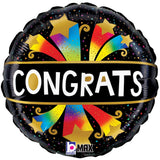Congrats Bursting Stars Foil Balloon