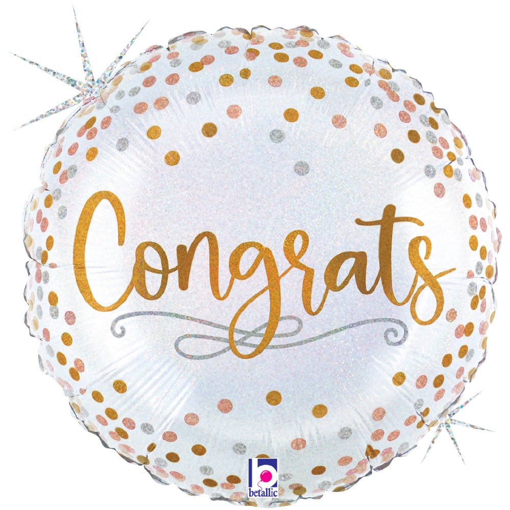 Foil Balloon Congrats Confetti 18 Inch
