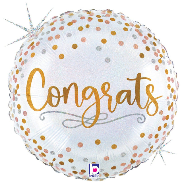 Foil Balloon Congrats Confetti 18 Inch