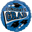 Foil Balloon Congrats Grad Blue